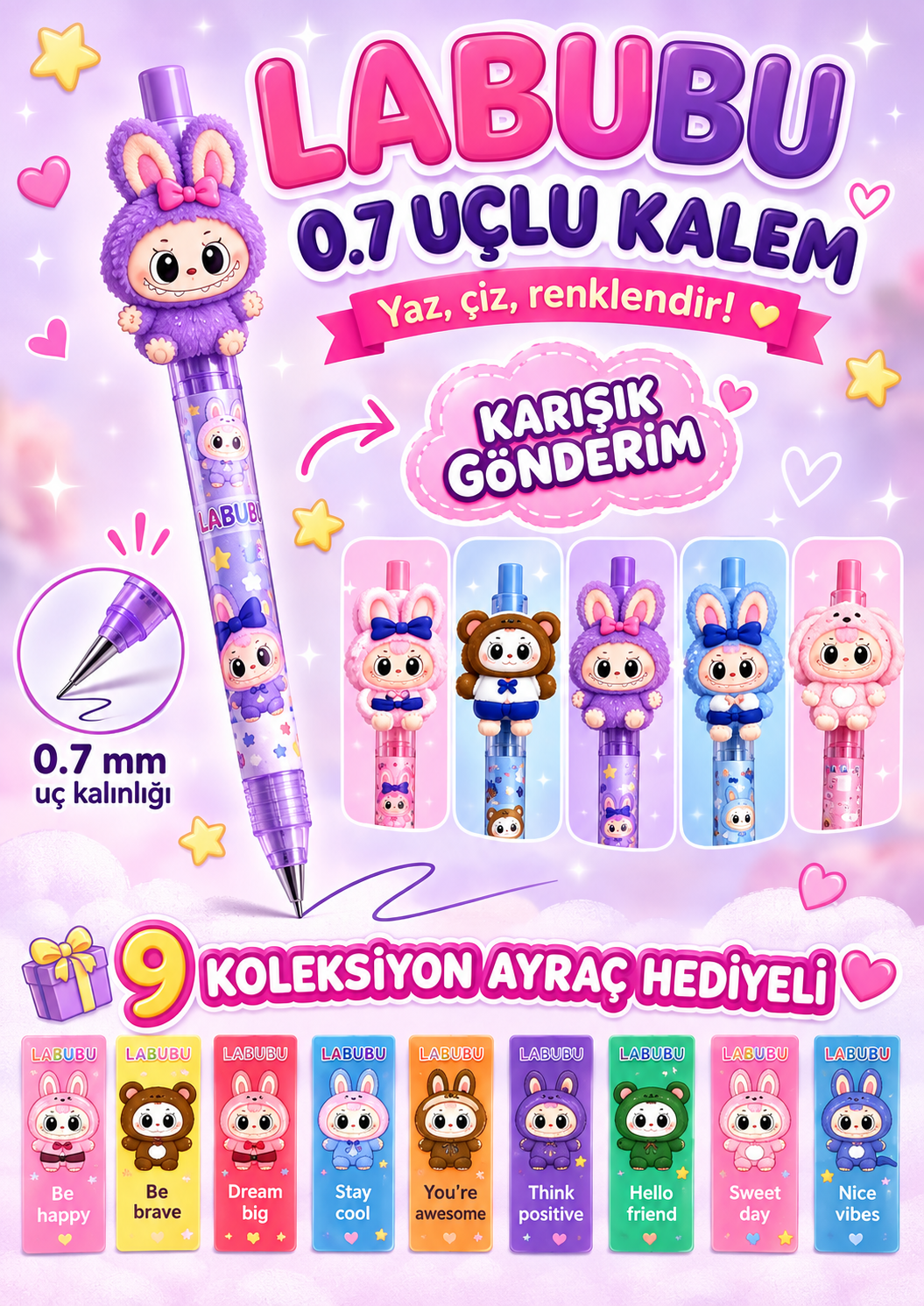 Labubu 0.7 Uçlu Kalem
